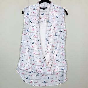 Sara Michelle Bird print top